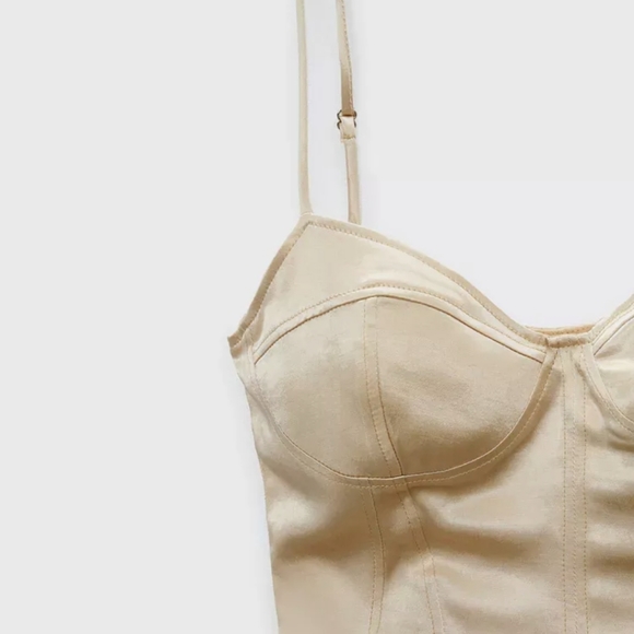 Zara Satin Effect Corset Bodysuit SOLD OUT - Picture 4 of 5